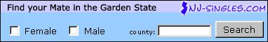 Looking for  your soul mate? Search in the Garden State.  Join NJ-Singles.com